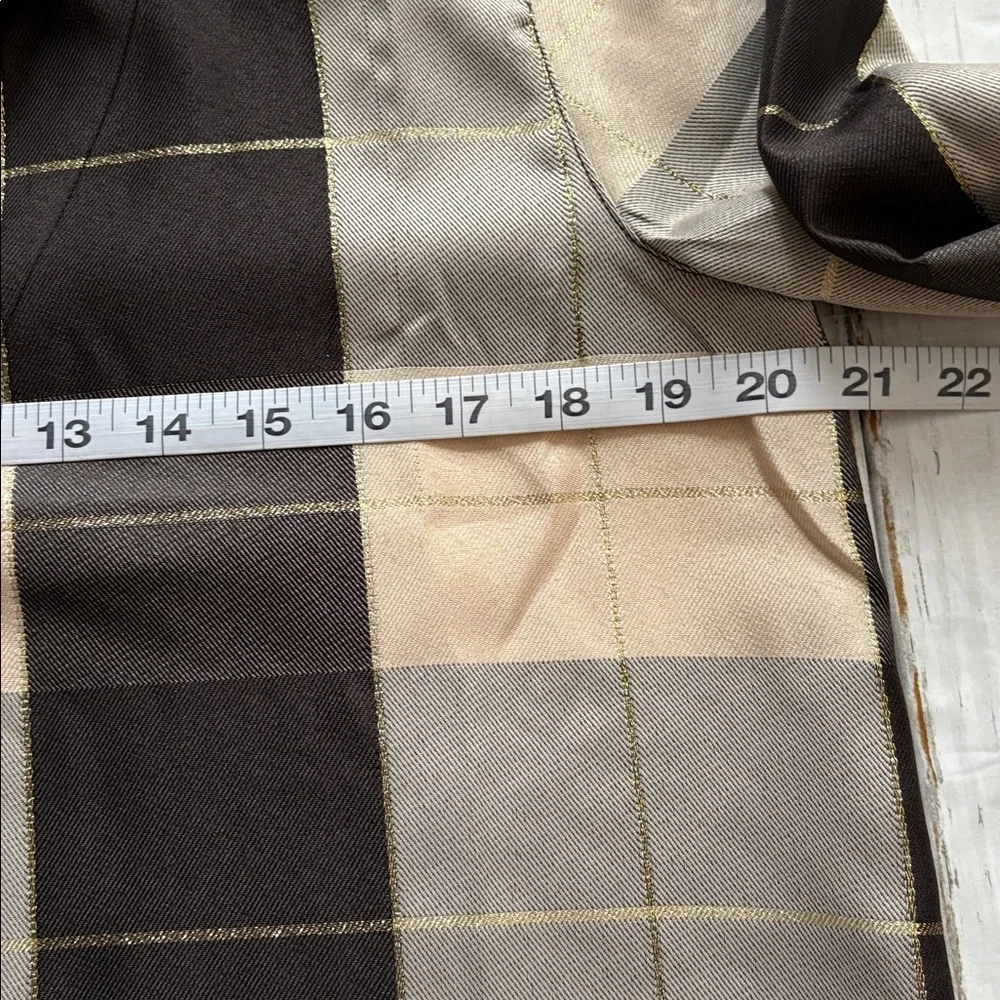 Tuckernuck Mairead Check Plaid Beige and Black 3/4 Sleeve Top - Picture 9 of 10